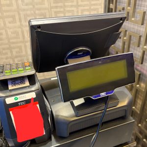 客面表示器と決済端末